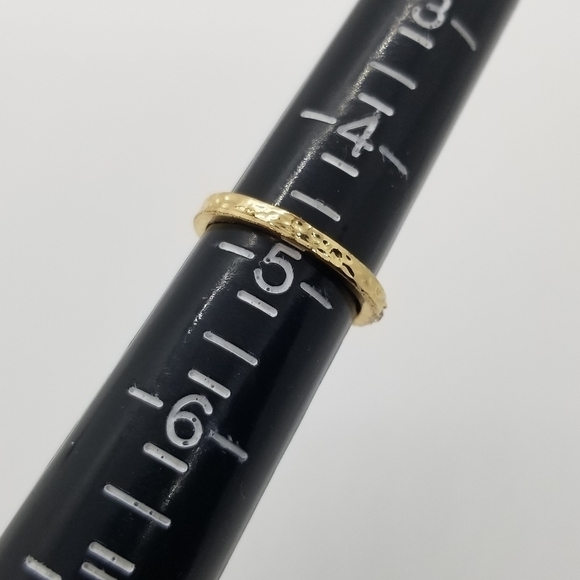 Jewelrystorm endless arrow gold rhinestone ring size 4.75 - Picture 5 of 6